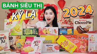 REVIEW 17 LOẠI BÁNH KỲ LẠ SIÊU THỊ TẾT 2024  ChocoPie Trân Châu Đường Đen Chuối AFC Cốm non [upl. by Santini]