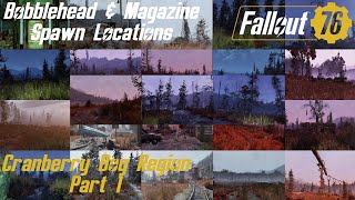 Fallout 76 Bobblehead amp Magazine Spawn Locations  Cranberry Bog Region  Part 1 [upl. by Jelena]