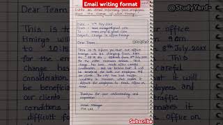 Email writing l email writing format l email writing format in english l email writing to employee [upl. by Ecyarg]