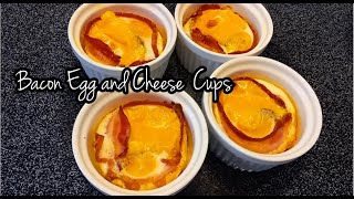 Bacon Egg and Cheese Cups  Breakfast Recipes [upl. by Leuqim]