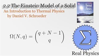 22 The Einstein Model of a Solid Thermal Physics Schroeder [upl. by Nottnerb910]