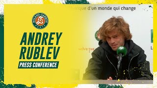 Andrey Rublev  Press Conference after Round 1 I RolandGarros 2023 [upl. by Setarcos568]