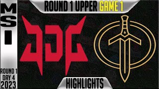 JDG vs GG Highlights Game 1  MSI 2023 Brackets Round 1 Upper Day 4 JDG Esports vs Golden Guardians [upl. by Aynna]