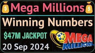 Today Mega Millions Winning Numbers Friday Night 20 September 2024 for 47M Lottery Jackpot [upl. by Yevrah]