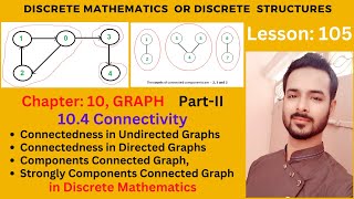 Lesson 105 Part II Connectivity  Connectedness in Directed and Undirected Graphs [upl. by Neona]