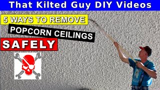 ASBESTOS Popcorn Ceiling Removal  5 SAFE Methods [upl. by As]