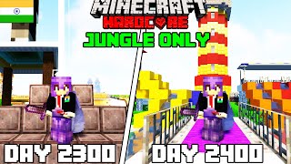 I Survived 2400 Days in Jungle Only World in Minecraft Hardcorehindi [upl. by Enilekcaj]