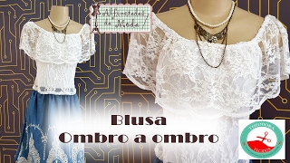 DIY Blusa Ombro á Ombro  Molde  Curso de Corte e Costura  Passo a Passo [upl. by Hadleigh]