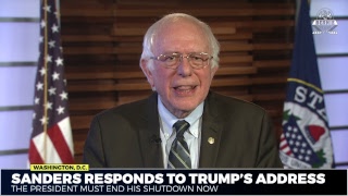 Bernie Sanders Responds to Trumps Oval Office Address [upl. by Ezaria427]