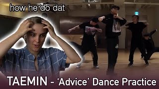 Taemin is a god  Advice Dance Practice  Reaction [upl. by Nawak]