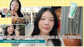 Review  Weartest 8 jam Skintific Aqua Light Daily Sunscreen di Kulit Acne Prone  Luella Artistry [upl. by Patrich]