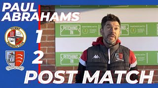 Post Match  Paul Abrahams vs Tilbury [upl. by Kcirded]