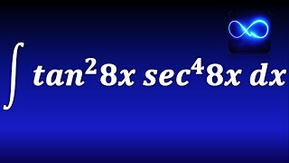 Integral de tangente cuadrada de 8x por secante cuarta de 8x Cambio de variable [upl. by Corri]