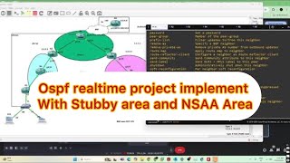 OSPF Real time project Part 2  Implementation with stubby area and NSSA Area [upl. by Hsak729]