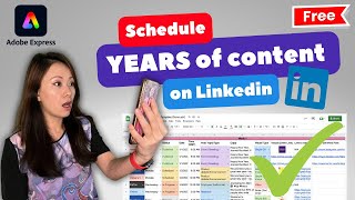 How to auto schedule LinkedIn posts beyond 3 months adobeexpress [upl. by Biggs]