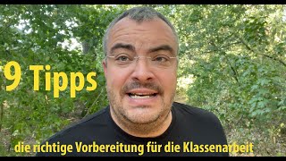 9 Tipps  die richtige Vorbereitung auf die nächste Klassenarbeit oder Klausur  Lehrerschmidt [upl. by Atims]