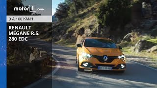 Renault Mégane RS 280 EDC  0 à 100 kmh [upl. by Schnell518]