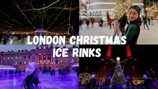 【London】Christmas Ice Skating  Complete Guide of London Ice Rinks  London Winter Travel [upl. by Rowe781]