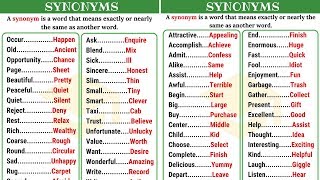 60 Super Useful Synonyms in English to Expand Your Vocabulary Part I [upl. by Garretson]