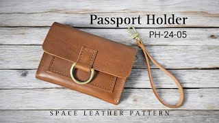 EB2405 Passport holder  Mini clutch  Butterro Leather  Pattern File [upl. by Malley]