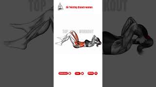 Air Twisting Crunch women  abs workout at home [upl. by Eibloc718]