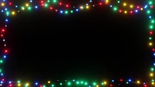 colourful string light black screen video  black background with light effect [upl. by Rodi]