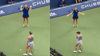 US Open 2024  Yulia Putintsevas bad behaviour with a ballgirl at the US Open [upl. by Maidy]