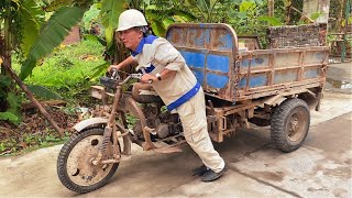 Restoration Old Construction Material Transport Truck  Restore and Repair Abandoned Tricycle Truck [upl. by Eirehc900]