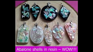 I put abalone shell fragments in resin  a WOW result [upl. by Nichol]