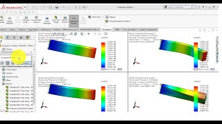 Solidworks simulation  Frequency analysis of a cantilever beam [upl. by Tereb]