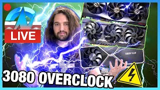 LIVE Overclocking RTX 3080 Custom Cards ASUS Gigabyte EVGA [upl. by Ellehsram]