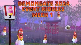 Demongate 2024 Riddles Week 1  My Top Tips for the Portal  Knighthood [upl. by Etiuqram933]