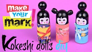 How to Make a Kokeshi Doll from a rollon bottle [upl. by Dorkas]