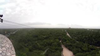 VISTA 360° DESDE LA TIROLESA MÁS ALTA DEL XPLOR  Xplor Park Aventura en Cancún México [upl. by Briant]