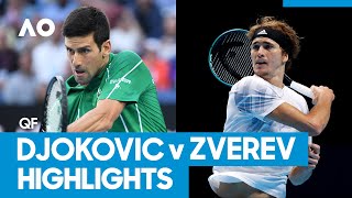 Novak Djokovic vs Alexander Zverev Match Highlights QF  Australian Open 2021 [upl. by Lexis]