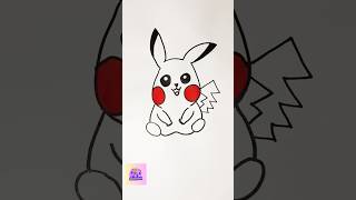 ⚡ Pikachu Nasıl Çizilir  Çizgi Film Karakterleri Çizimi ✏️🎨 shorts çizim nasılçizilir [upl. by Sachsse]