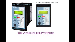 transformer relay setting part2 Siemens argus relay [upl. by Malamud]