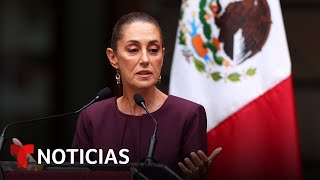 Claudia Sheinbaum protagoniza su primera crisis diplomática  Noticias Telemundo [upl. by Lahcym]