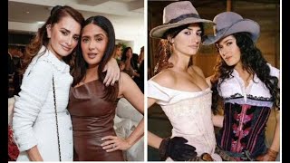 Penelope Cruz and Salma Hayek flaunt ageless beauty as they reunite years after Bandidas [upl. by Oneil]