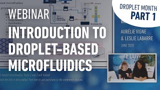 DROPLETS WEBINAR  Introduction to dropletbased microfluidics by Aurélie Vigne amp Leslie Labarre [upl. by Navad]