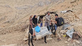 Daily life of Nader and Zarbanu family  Vahids return after 20 days  Nomadic lifestyle of Iran [upl. by Amilb574]