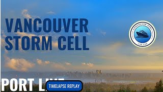 Storm cell passes over Vancouver October 9 100X timelapse [upl. by Hsilgne880]