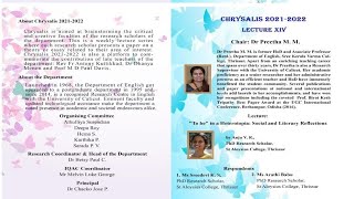 Chrysalis I14 quotTo bequot in a HeterotopiaSocial and Literary Reflectionsquot [upl. by Rosenkranz]