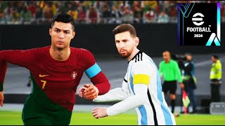 Efootball 2024 Gameplay  Todas las Ligas y Selecciones Nuevo PES 2024 [upl. by Joceline693]