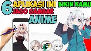 cara menggambar karakter anime dengan muda  dengan 6 aplikasi belajar menggambar anime [upl. by Hettie281]