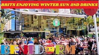 BENIDORM BRITS BATHE IN THE SUNFILLED BARS☀️☀️Uncle Peds Riviera Flash Explorers🍹🍻🍷😎 benidorm [upl. by Eitra]