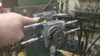 ГТС Испытания на стенде гидронасоса Testing hydraulic pumps 160730 [upl. by Eldwun]