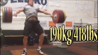 190kg Snatch 270kg595lbs Squat for 4 reps and more [upl. by Curran]