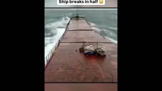 Ship break in half shorts sea marine ship ocean short [upl. by Ardnnaed]