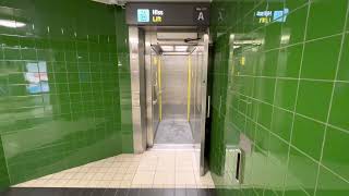 1990s KONE mod Traction Elevator  Tcentralen Subway Station Stockholm Sweden [upl. by Llenrap]